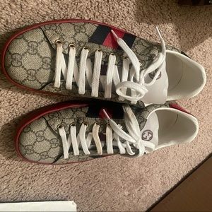 Red and blue Gucci sneakers size 8
